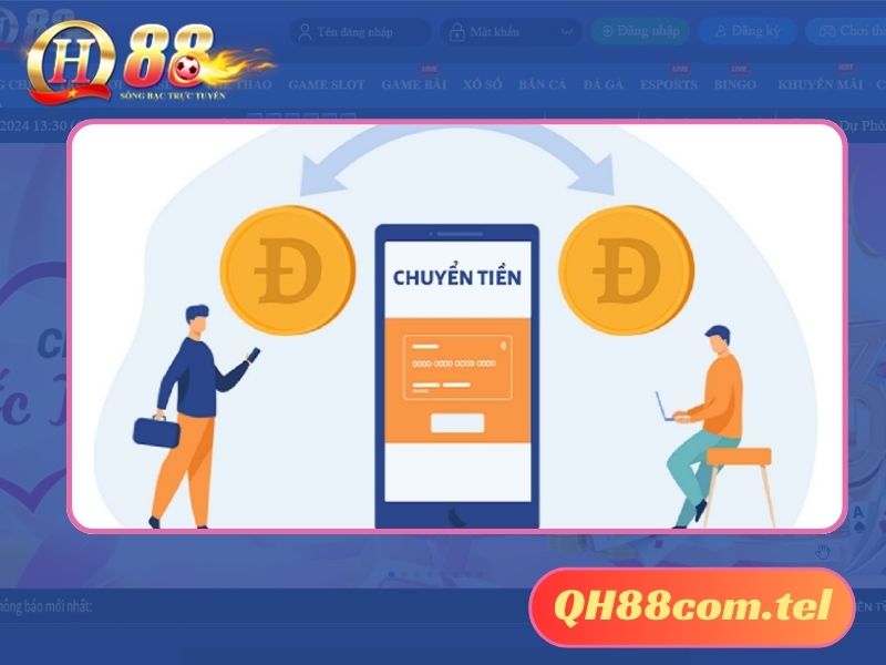 Cách chuyển quỹ QH88 trên website